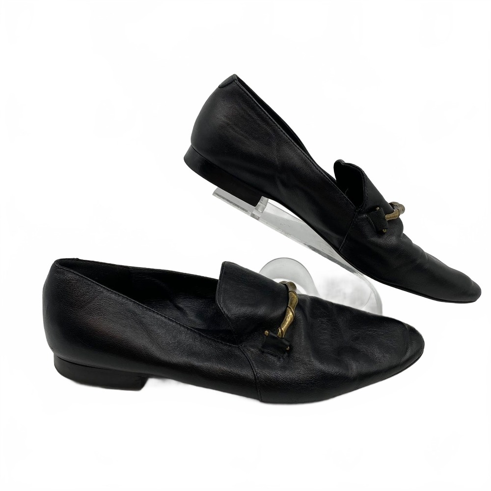 Massimo Dutti Black Soft Leather Loafers | EU36 Regular